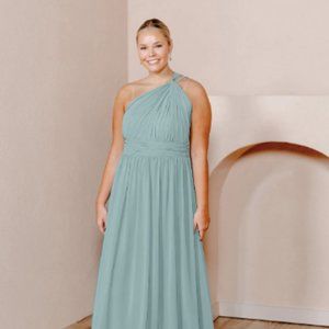 Revelry Brooklyn Chiffon Bridesmaid Dress - Powder Sky